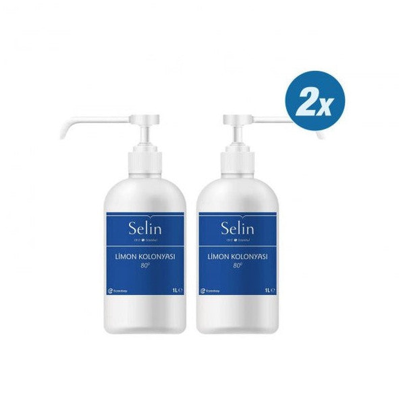 Selin Lemon Cologne Spray 1 Liter X 2 Pieces