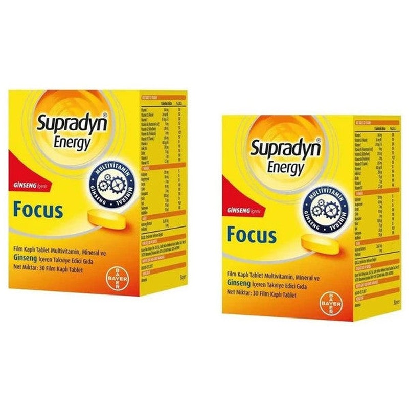 Supradyn Energy Focus Multivitamin 30 Tablet - 2 Adet
