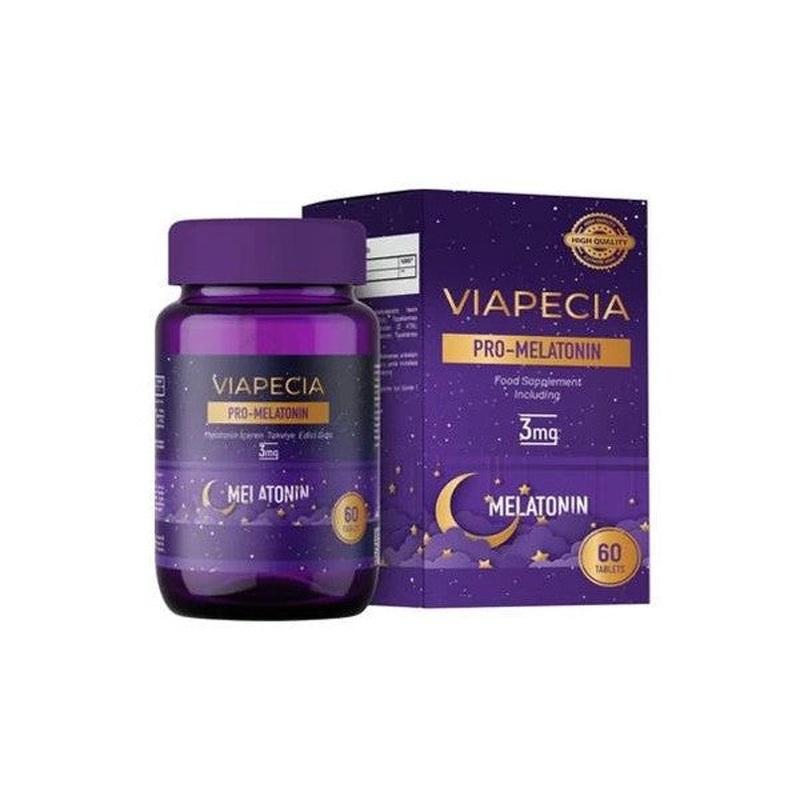 Viapecia Pro Melatonin 3 Mg 60 Tablets