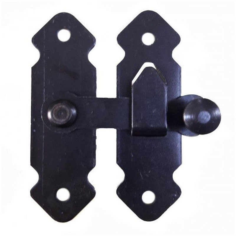Kseolu French Lock Garden Door Latch Black 180 Degree