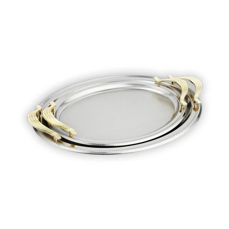 Schafer Ela 2-Piece Oval Tea Tray-Platinum01