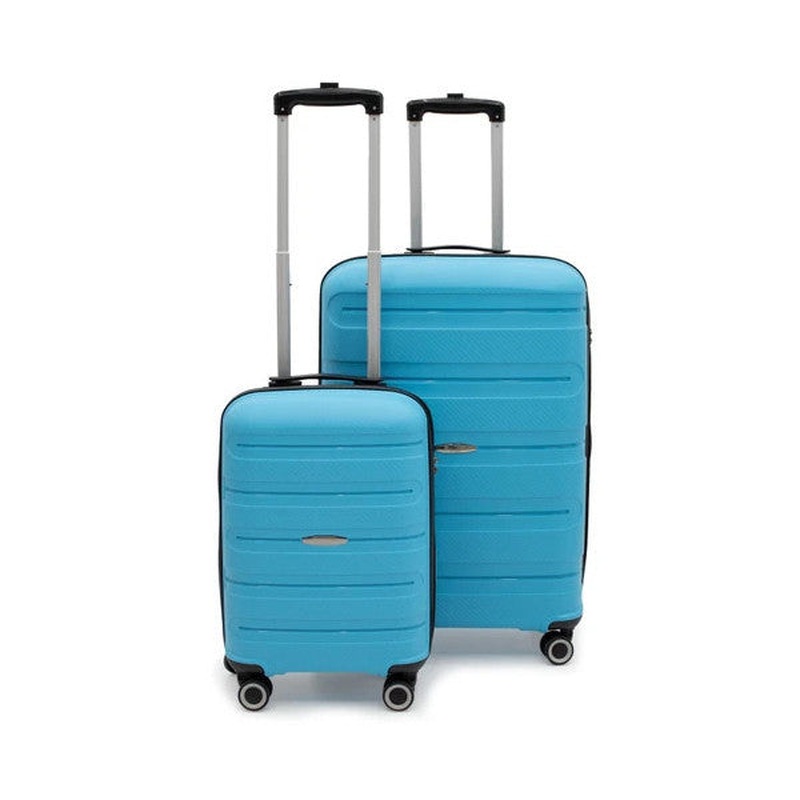 Artemis Polypropylene & Shatterproof 2-Piece Luggage Set Large & Cabin - Blue