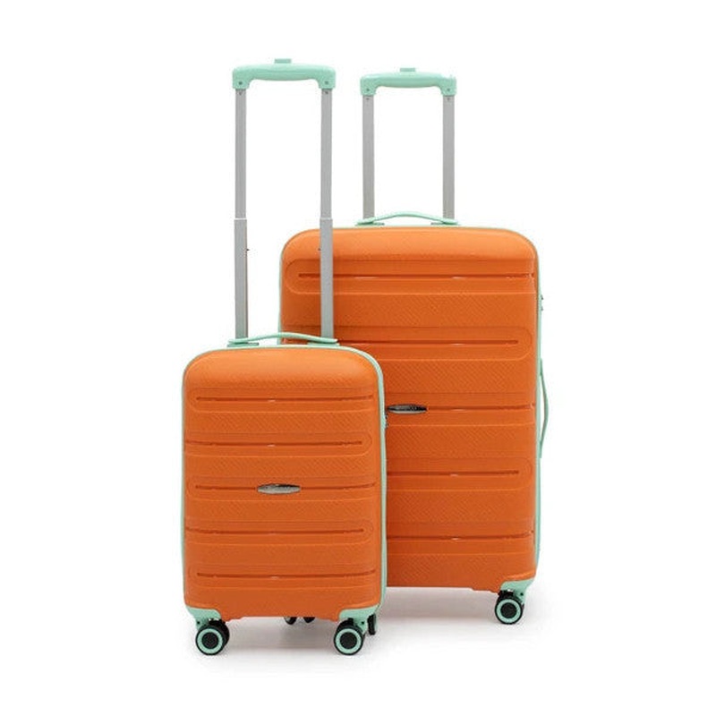 Artemis Polypropylene & Shatterproof 2-Piece Luggage Set Large & Cabin - Orange