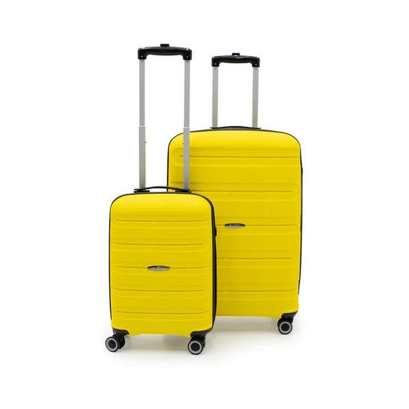 Artemis Polypropylene & Shatterproof 2-Piece Luggage Set Large & Cabin - Red