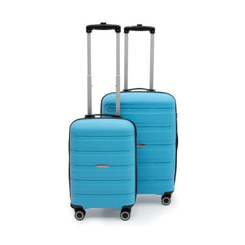 Artemis Polypropylene & Shatterproof 2-Piece Luggage Set Medium & Cabin - Blue