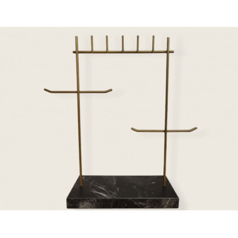 Ayybuu Jewelry Stand Jewelry Organizer Gold/black
