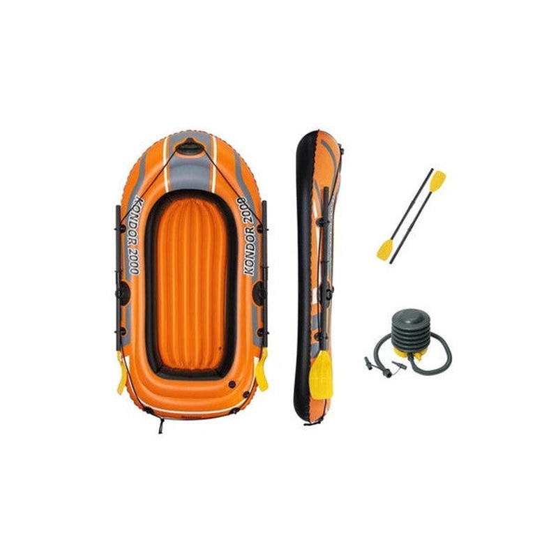 Bestway Kondor 2000 Inflatable Boat Pump + Oars For 2 Persons