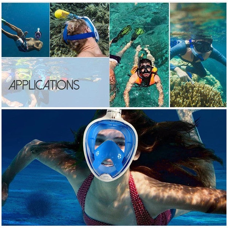 Full Face Snorkel Diving Mask, 180 View
