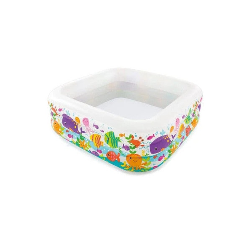 Intex Aquarium Patterned Square Pool 159X159X50Cm Ih57471