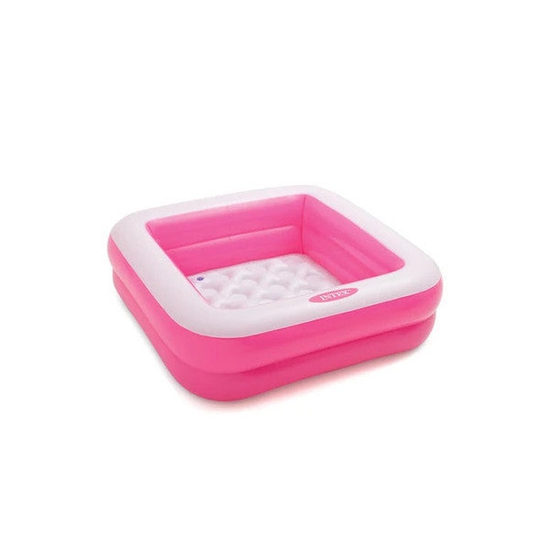 Intex Inflatable Soft Bottom Mini Square Pool 86X86X25 Cm Pink