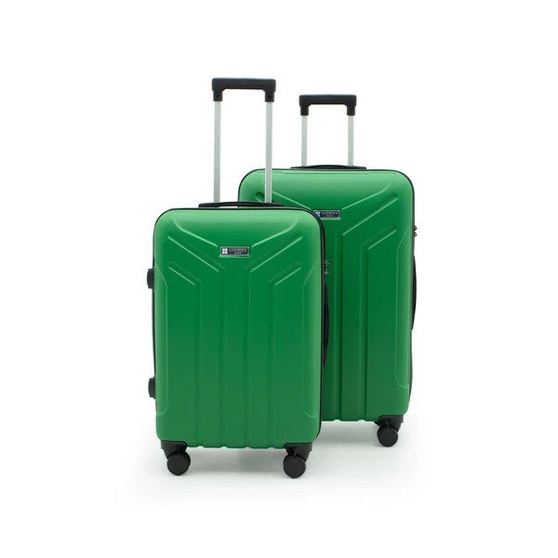 Petra Lux 2-Piece Abs Luggage Set Large & Medium - Green