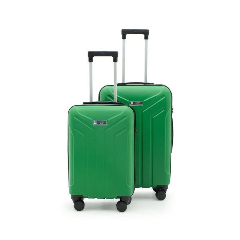 Petra Lux 2-Piece Abs Suitcase Set Medium & Small - Green