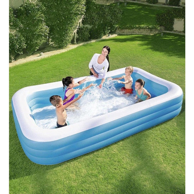 With Water Pump - Bestway Mega Size Rectangular Inflatable Family Pool -54006
