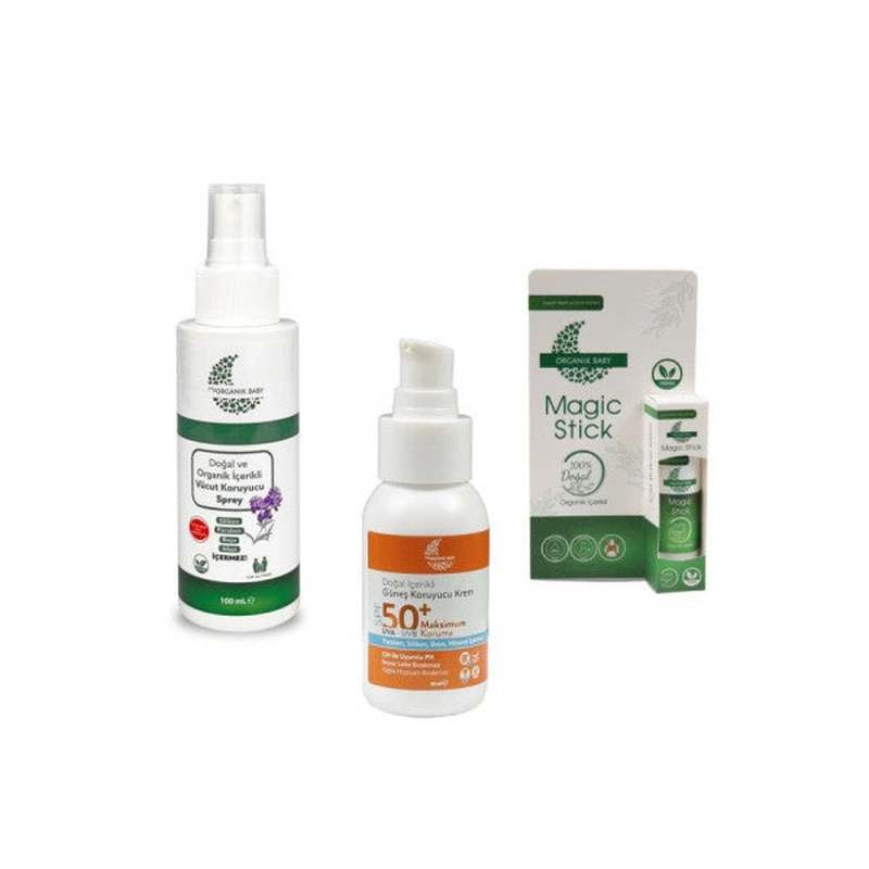 Organic & Natural Body Protectant Spray, Sunscreen & Instant Soothing Stick  For Babies, Children & Adults