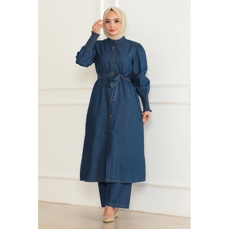 Slit Denim Suit Dark Blue 19227