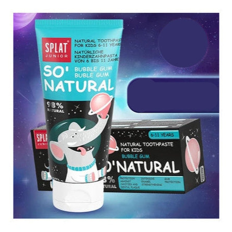 Splat Junior Toothpaste  So' Natural 6-11 Bubble Gum %98 Natural 73 G