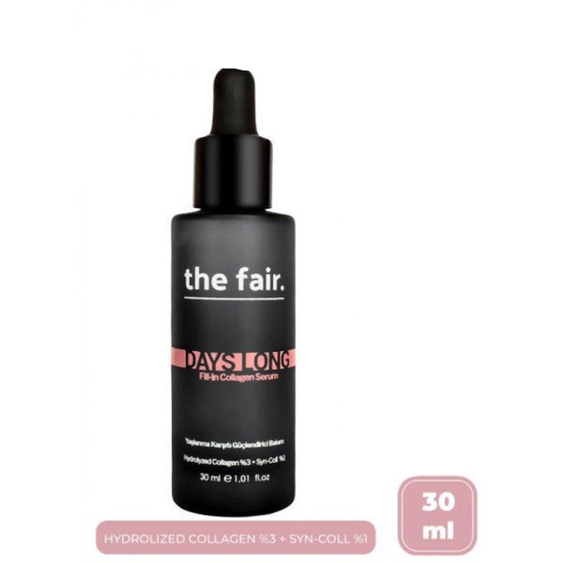 The Fair. Days Long Fill-In Collagen Vegan Anti-Aging Peptide Skin Serum 3 Hydrolyzed Collagen 30 Ml