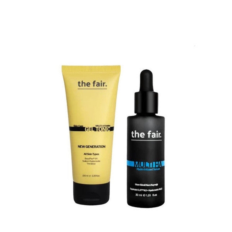 The Fair. Multi Vitamin Gel Toner 100 Ml And Hyaluronic Acid Moisturizing Skin Care Serum 30 Ml
