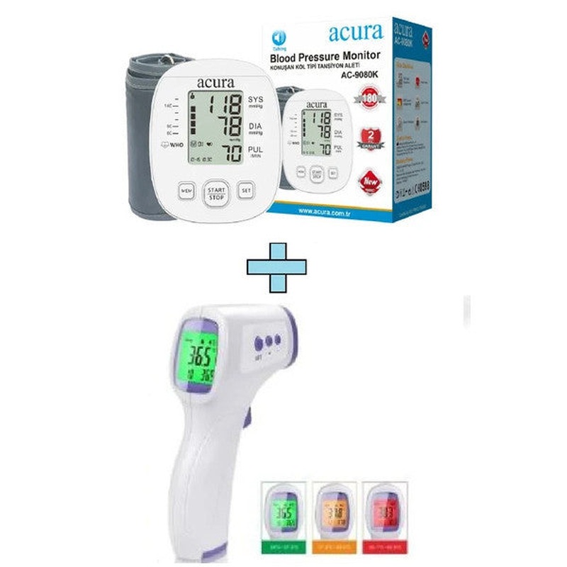 Acura Ac 9080K Turkish Speaking Measurement Device + Ac-9270 Digital Non-Contact Thermometer