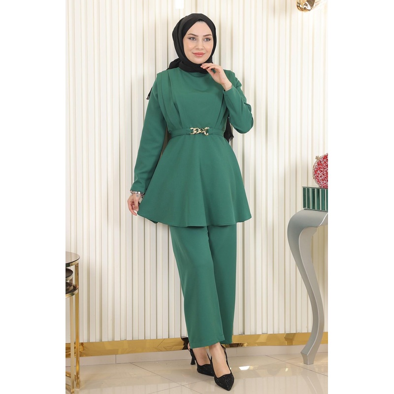 Chain Belt Suit Emerald 18001