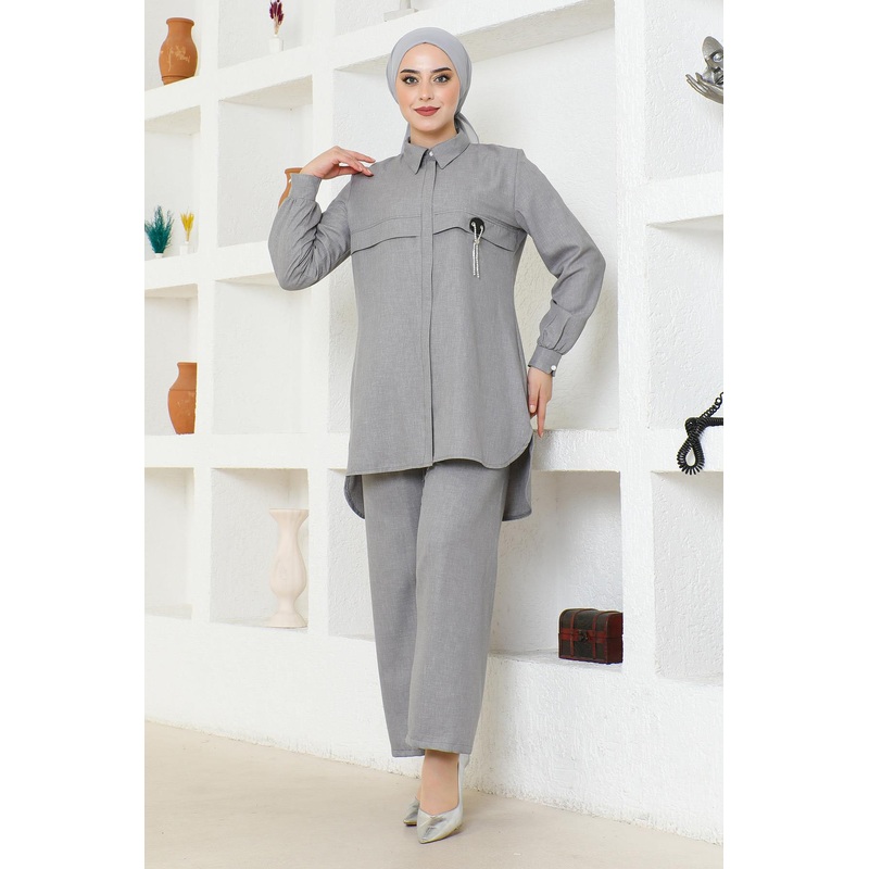 Crest Chain Suit Gray 19206