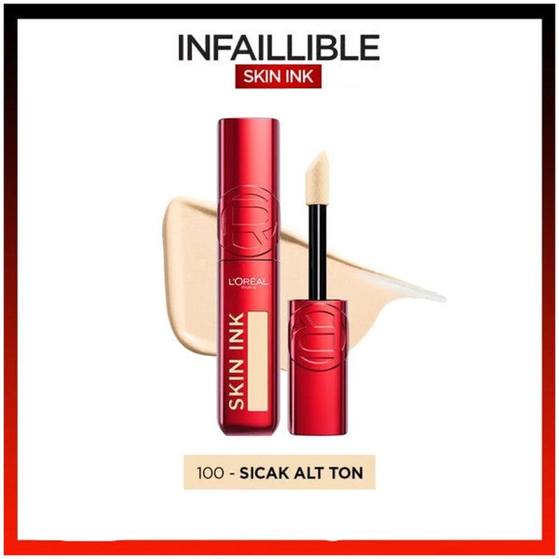 L'oral Paris Skin Ink All Day Coverage Foundation - Warm Undertone 100