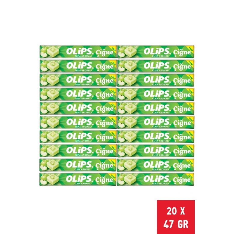 Olips Chewable Apple Flavored Refreshing Chewable Candy 47 Gr - 20 Pieces