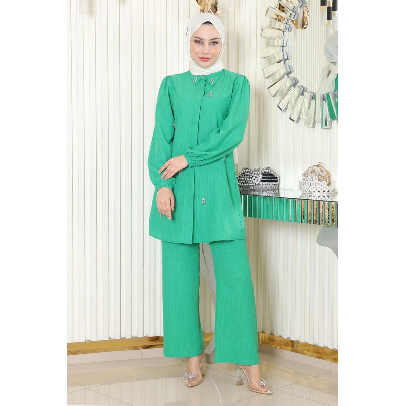 Stone Detailed Set Green 19902