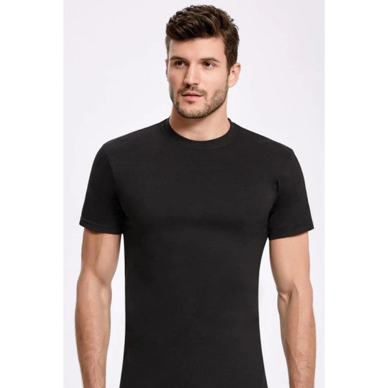 Black Crew Neck Men's T-Shirt