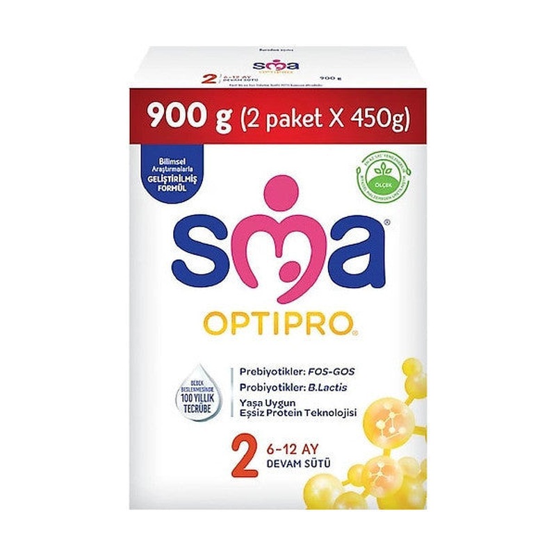 Sma Optipro 2 (6-12 Months) Follow-On Milk 900 Gr