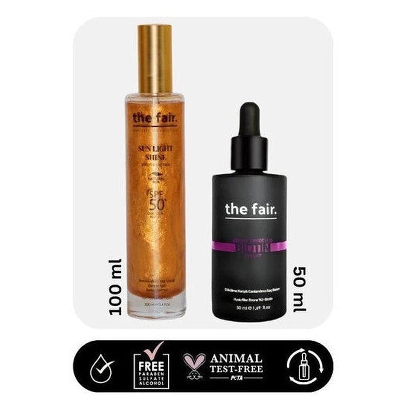 The Fair. Biotin Anti-Loss 50 Ml Hair Serum And Sunlight Shine Spf 50 Sun Protection Hair Oil