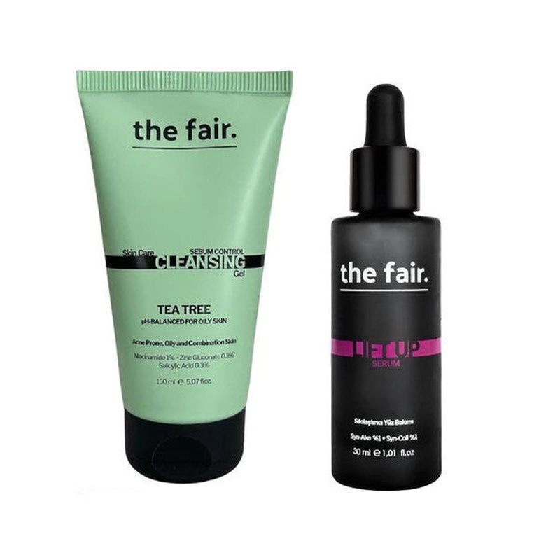 The Fair. Oily Acne Prone Skin Cleansing Gel 150 Ml And Peptide Serum Set 30 Ml