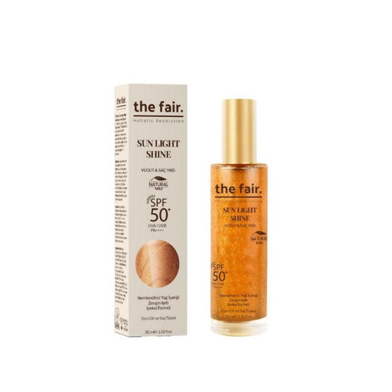 The Fair Sun Light Shine Spf50+/pa++++ Body & Hair Oil 30Ml