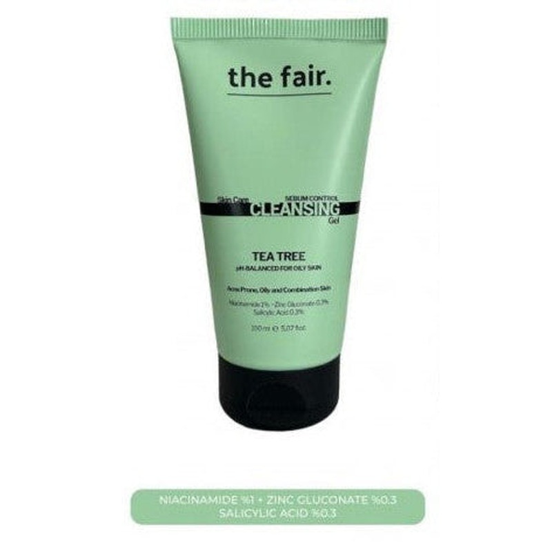 The Fair Tea Tree And Salicylic Acid Sebum Balancing Vegan Face Wash Gel For Oily Skin 150 Ml