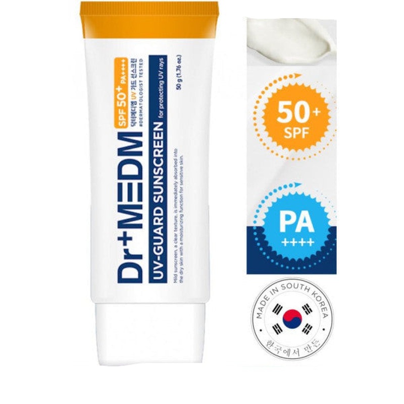 Dr+Medm Spf50/pa++++ Uv 50 Ml Guard Sunscreen High Protection Physical & Chemical Filter Sun Cream