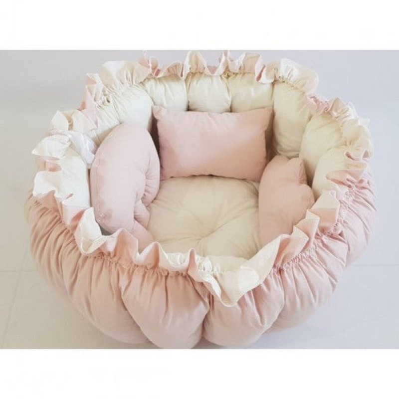 Light Powder Cream Round Babynest Sleeping And Play Mat