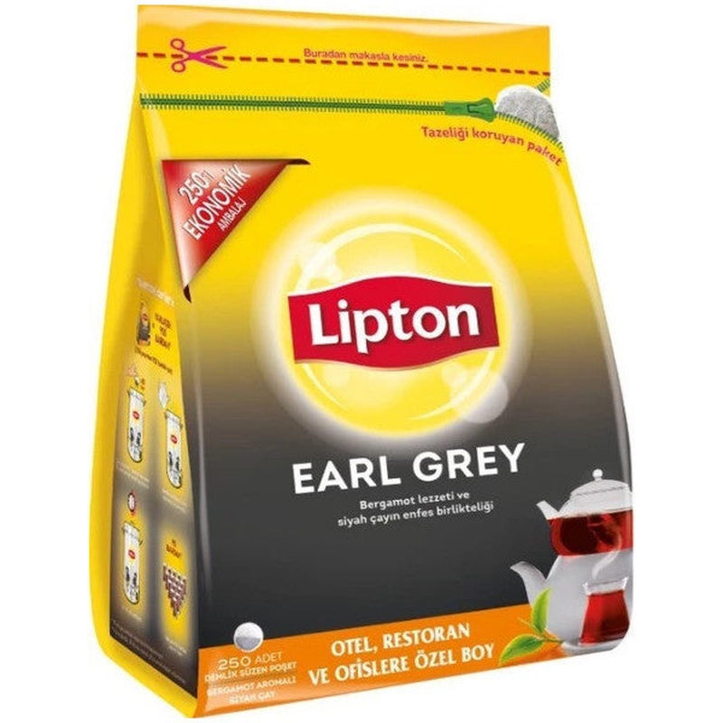 Lipton Earl Grey Bergamot Flavored Black Teapot Tea Bag 2 Pack 250 X 3.2 G