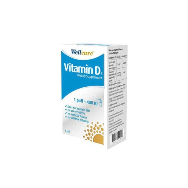 Wellcare Vitamin D3 400 Iu 5 Ml