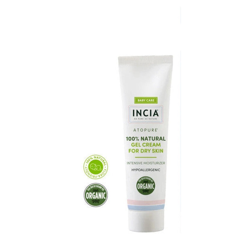 Incia 100 Natural Gel Cream For Atopic Prone Skin Sea Buckthorn Oil For Very Dry Skin 60 Ml