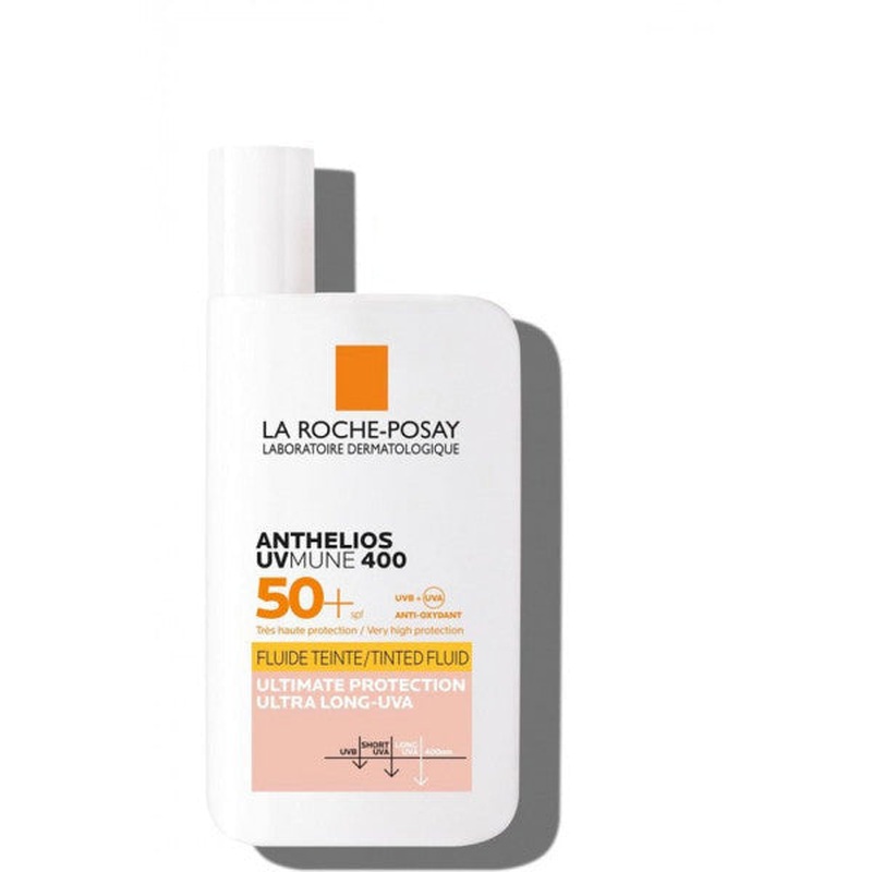 La Roche Posay Anthelios Uvmune Fluide Spf+50 High Protection Tinted Face Sunscreen For All Skin Types