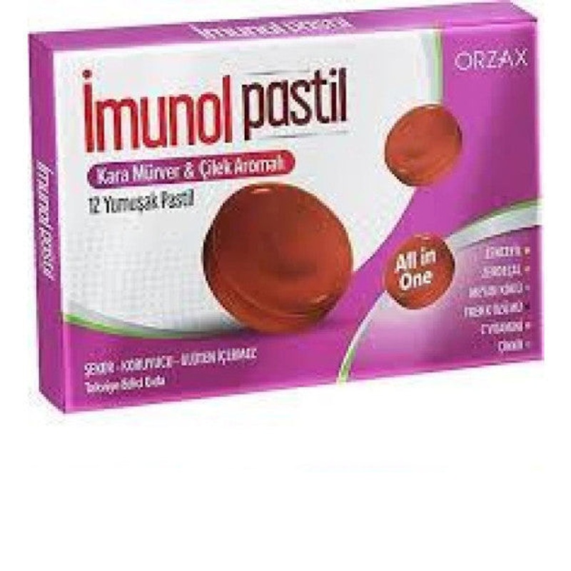 munol Black Murver And Strawberry Flavored 12 Pastilles