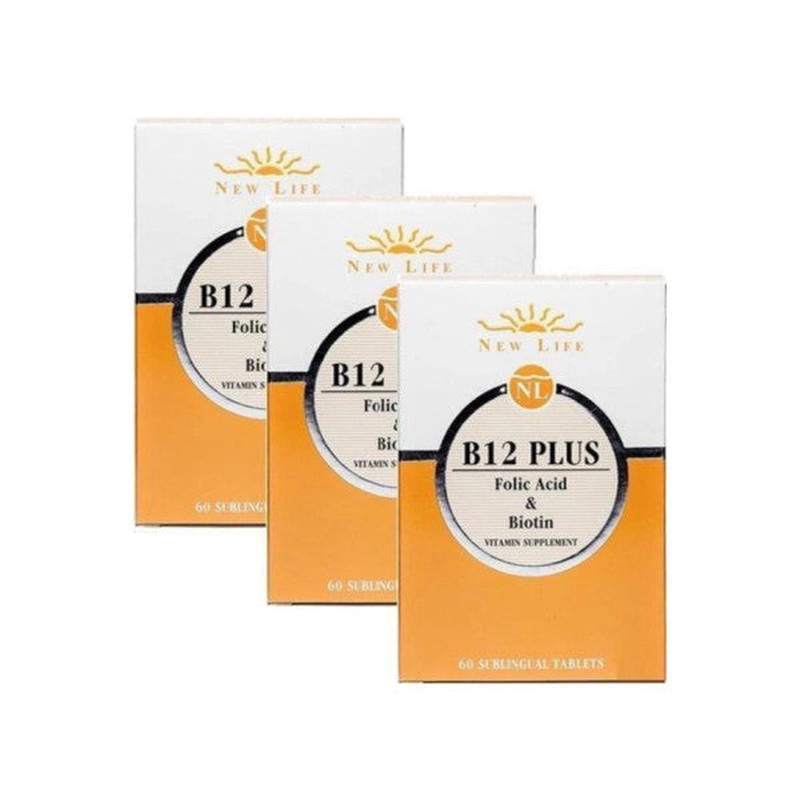 New Life B12 Plus Methylcobalamin 60 Tablets 3 box