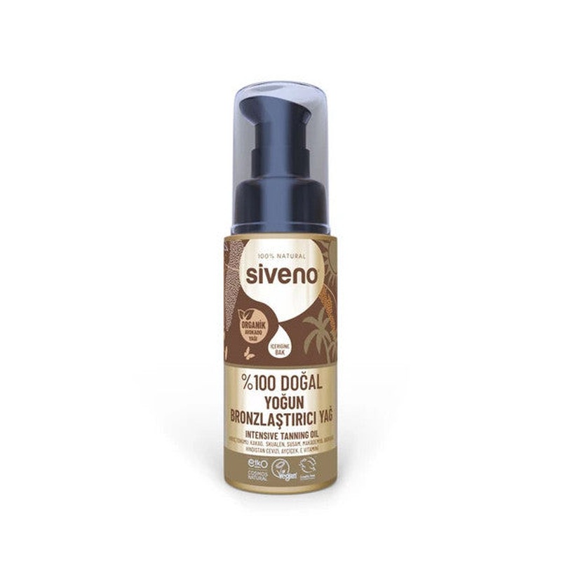 Siveno 100% Natural Tanning Oil Organic Avocado Oil Moisturizing Intense Bronzer 50 Ml