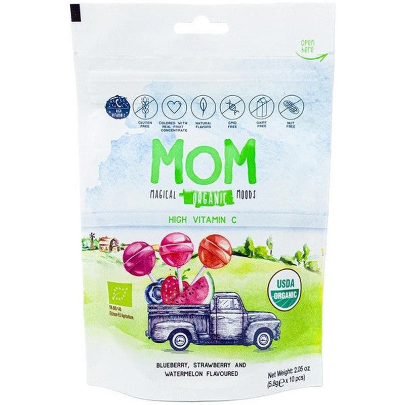 Mom Organic Lollipop 10 Pieces