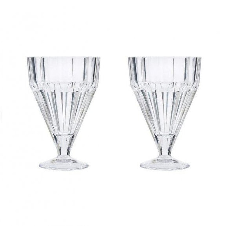 Paabahe 68136 Pleats Ice Cream Standed Presentation Bowl 2 Pieces