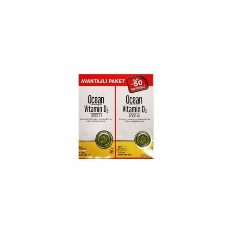 Ocean Vitamin D3 1000 Iu Spray 20 Ml 2 Pack
