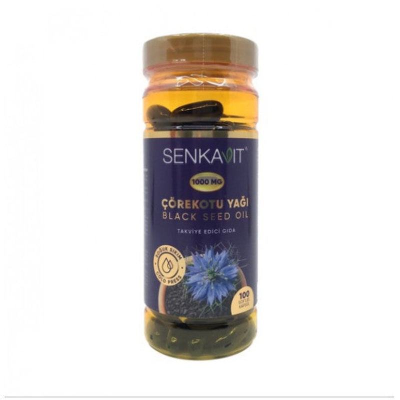 Senkavit Herbal Black Cumin Oil Softgel 1000 Mg 100 Capsules