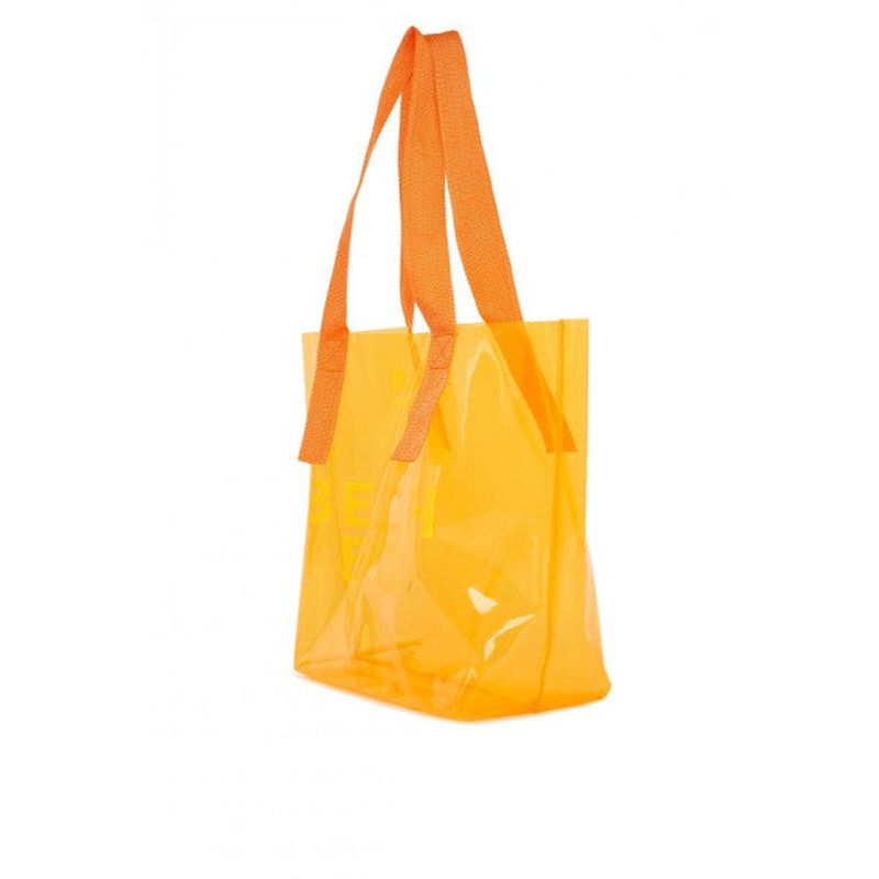 Bagmori Orange Beach Bag Printed Transparent Beach Bag