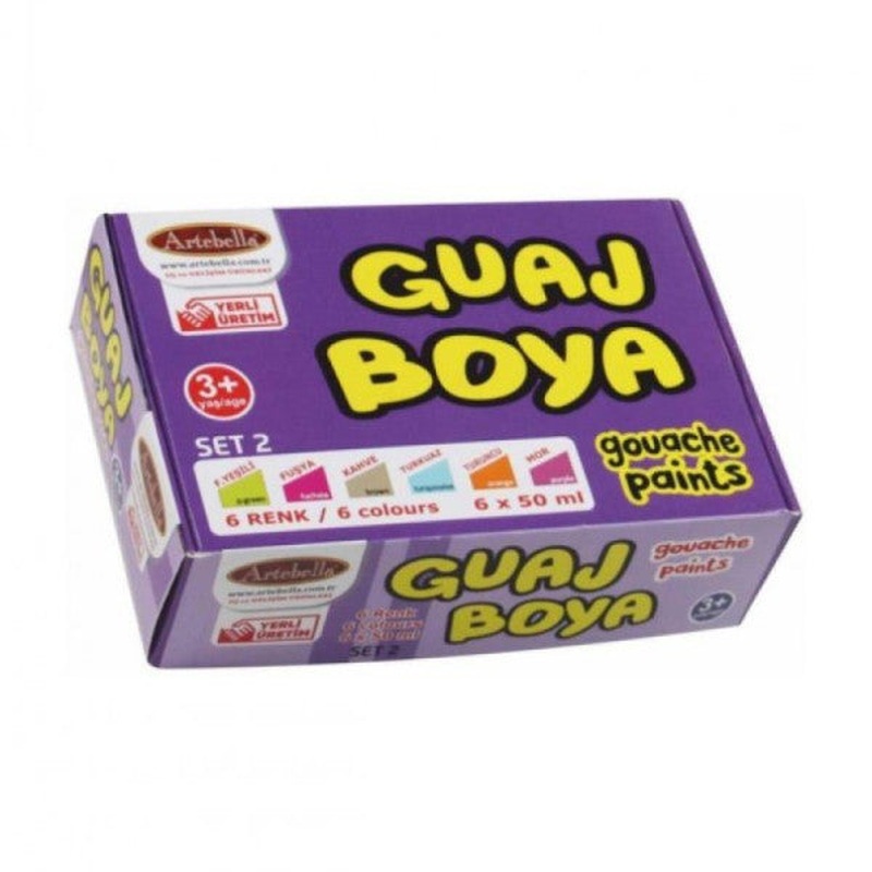 Artebella Gouache Paint 6 Piece Set-02 50 Cc Abs80050