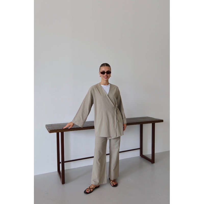 25043 Women's Linen Flowing Kimono